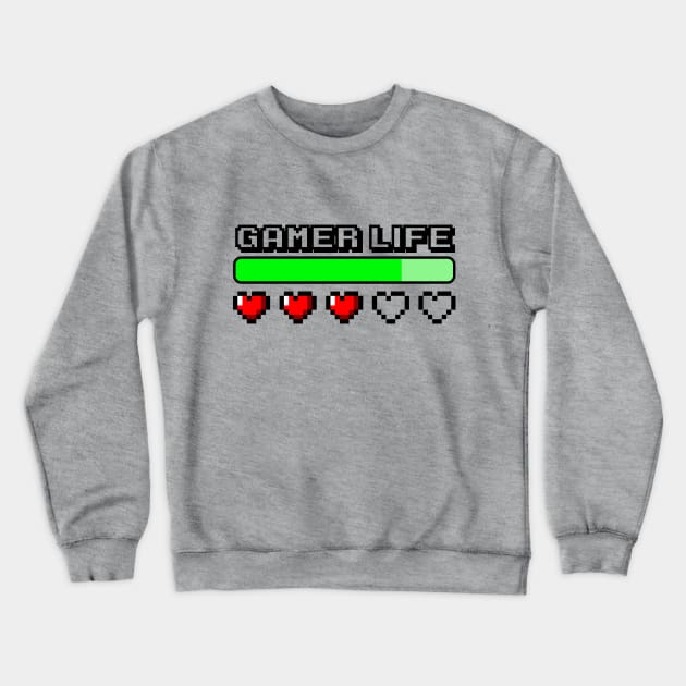 Gamer Life - heart Gamer #2 Crewneck Sweatshirt by SimonSay